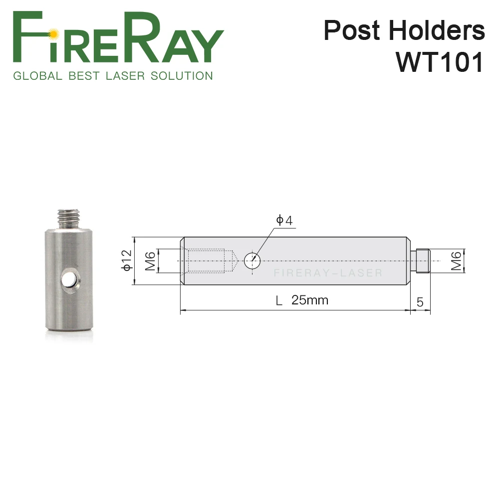 FireRay placas Base y abrazaderas poste soportes longitud 25mm