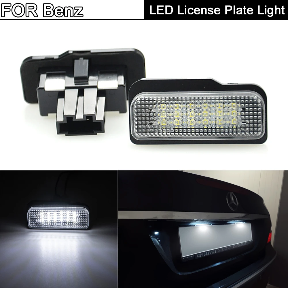 

2Pcs Error Free White LED License Plate Light For Benz E-Class W211 C-Class S203 CLS-Class W219 SLK-Class R171