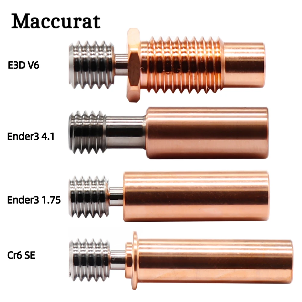 Bi-Metal V6-Crazy CR6 SE CR10-Tcrazy MK8 Heat Break Copper & Stainless Steel  All-Metal 3D Printer Throat For Ender3  E3D HOTEND