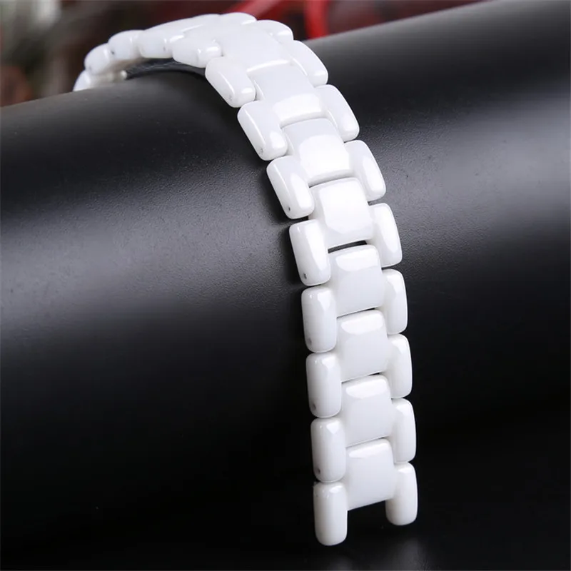 14mm Straight Port 7mm Notch Port watch bracelet white black strap wristwatches band water resistant 100% Ceramic