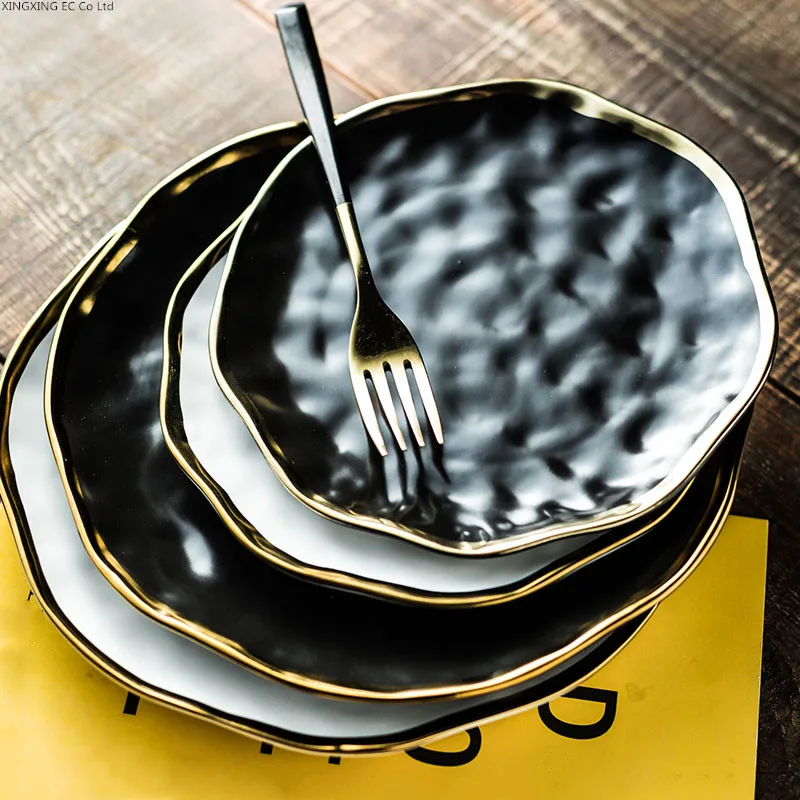 

10-дюймовая шпилька для Phnom Penh Керамика плиты скандинавском ужинная тарелка Творческий стейк плиты бытовые посуда круглая пластина гироборд с колесами 8 дюймов посуда