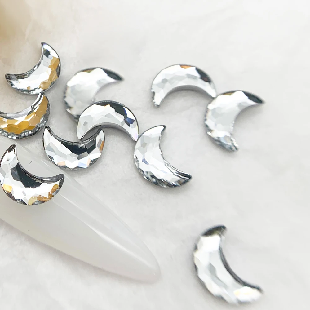 100 Stück A2554 5x8 6X10mm Crystal AB Glitzer-Diamant-Strasssteine, nicht heißklebend, für Nagelkunst, Taschen, Kleidung, DIY-Design, Dekoration – Detail 3