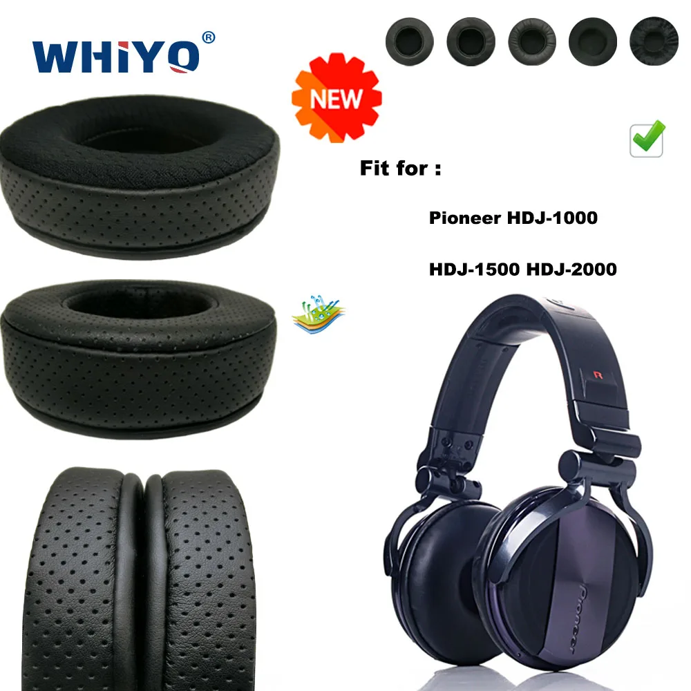 New upgrade Replacement Ear Pads for Pioneer HDJ-1000 HDJ-1500 HDJ-2000 Headset Parts Leather Cushion Velvet Earmuff Headset