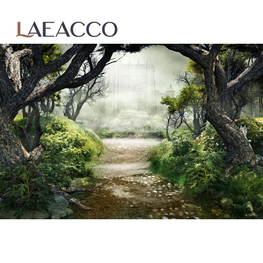 Laeacco-إكليل من عشب الربيع الأخضر ، خلفية للتصوير الفوتوغرافي لاستوديو الصور ، زخرفة حديقة ، حديقة ، مناظر طبيعية