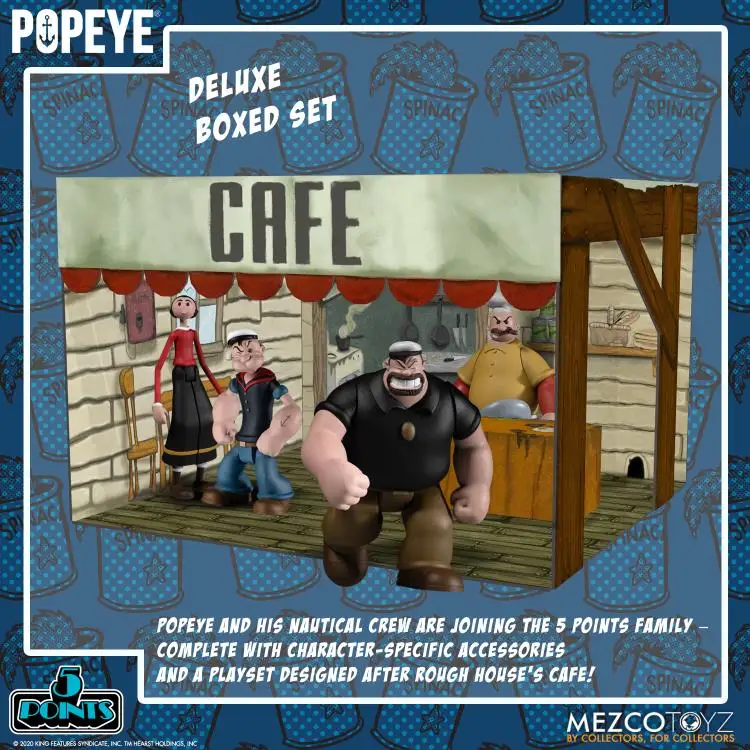 

MEZCO 4pcs Set Popeye the Sailor man Wacky Wobbler Bobble Olive Bluto PVC Action Figure Collection model doll toy baby gift