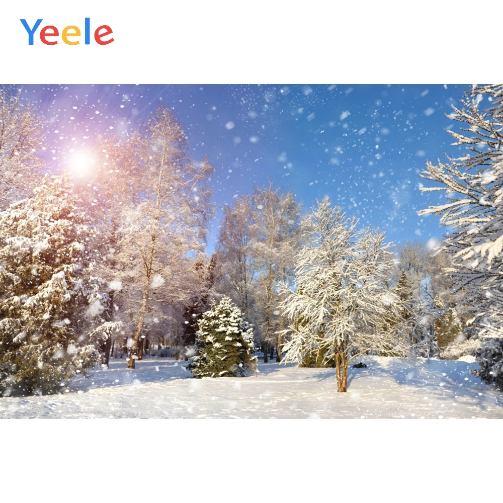 Winter Forest Snow Photography Background Nature Landscape Baby Portrait Family Party Photocall sfondo Photo Studio photoboot