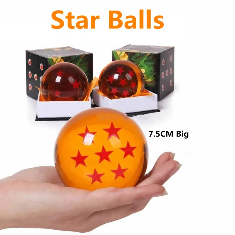 figurki zabawki 100% Nowe Kryształowe Kulki 7,5 CM Duży Rozmiar 1 2 3 4 5 6 7 Star Balls Klasyczne Figurki Akcji Zabawki Kolekcjonerskie