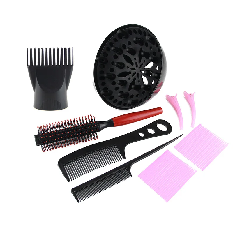 

9 spare parts for Professional Hairdressing Salon Set Tool Hair Dryer Diffuser Blower Black Hair Dryer Nozzle Comb