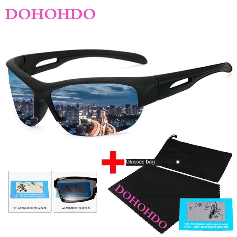 

DOHOHDO Fashion Windproof Polarized Sunglasses Men Brand Designer Travel Male Mirror Sun Glasses Driving Anti-UV Oculos De Sol