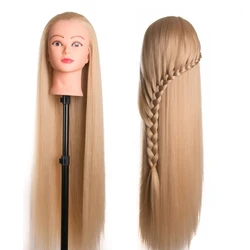 head dolls for hairdressers Long hair synthetic mannequin head hairstyles Female Mannequin Hairdressing Styling Training Head