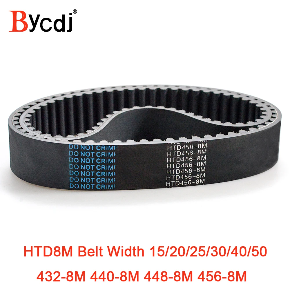 HTD 8M synchronous belt C=432/440/448/456 width 15/20/25/30/40mm Teeth 54 55 56 57 HTD8M Timing Belt 440-8M 448-8M 456-8M