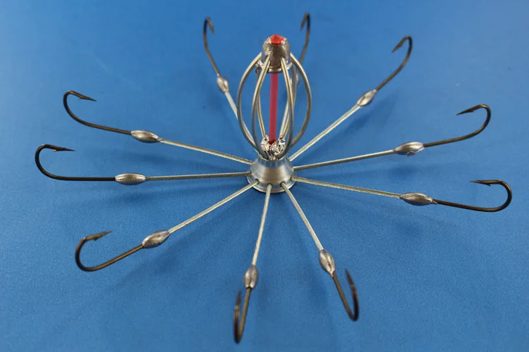 Fishing Crab Hook 6/8/10 Hooks Crabs Trap Fishhook with Lead Explosion Fishing Hooks