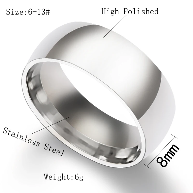 Sifisrri Stainless Steel Custom Engraved Name Date Couple Rings For Women Men Personalized Wedding Engagement Ring Lovers Gift