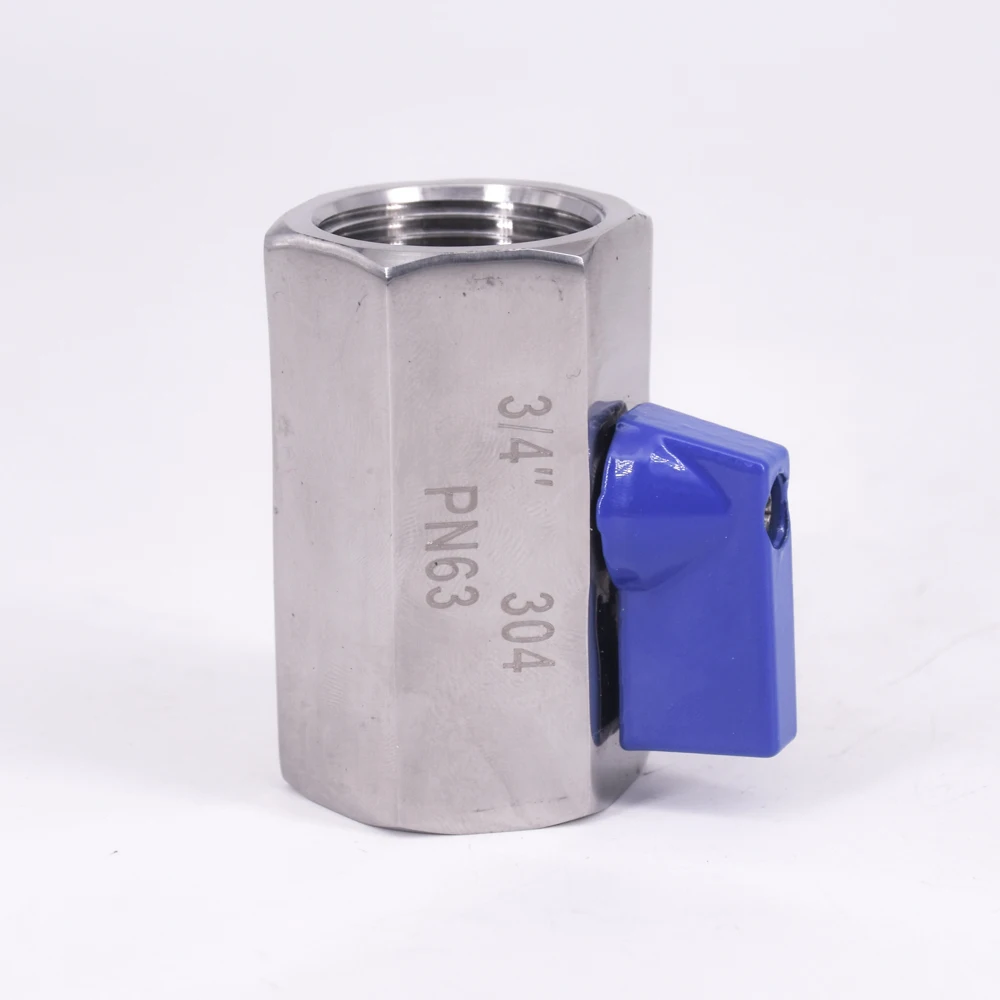 

3/4" BSP Mini Sanitary Ball Valve Homebrew Beer SUS 304 Stainless Steel With Blue Hanlde