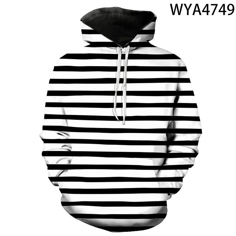 

2021 New Fashion Men Women Children Sweatshirts Striped Plaid Vertigo Hoodies 3D Printed Streetwear Pullover Boy Girl Kids Tops