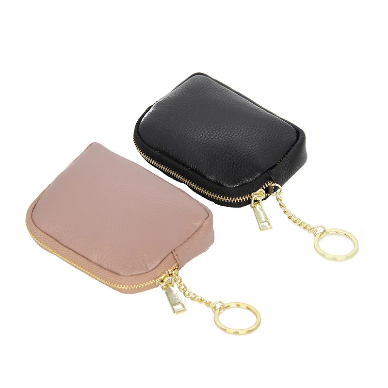 Women Coin Purse Genuine Leather Female Keychain Pocket Travel Organizer Mini Pouch Women Change Purse Leather Small Wallets New