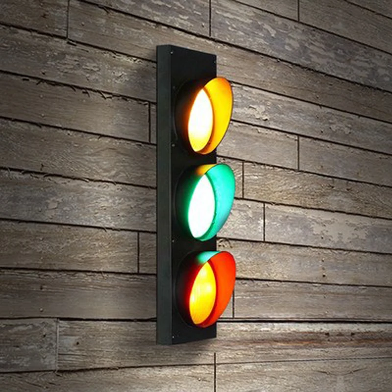 15W Black Led Wall Light Industrial Lighting Remote Control Led Lamp Vintage Light Bar Restaurant Traffic Light Indoor Wall Lamp