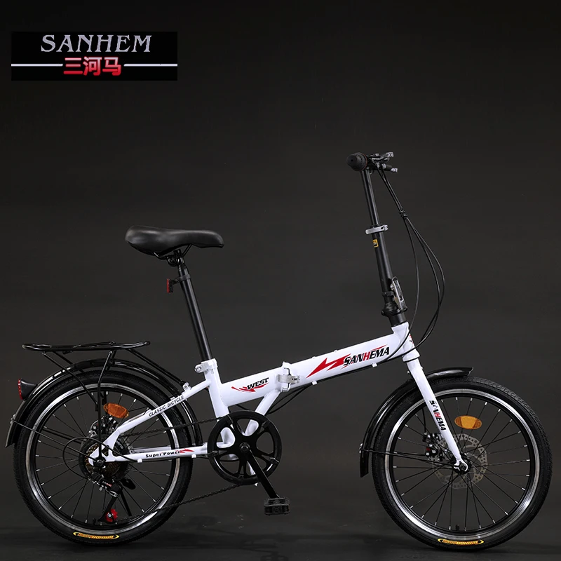 

20 Inch Folding Bike Adult Children Students Single Speed/variable Speed Portable Dual Disc Brake Manned Bicycle