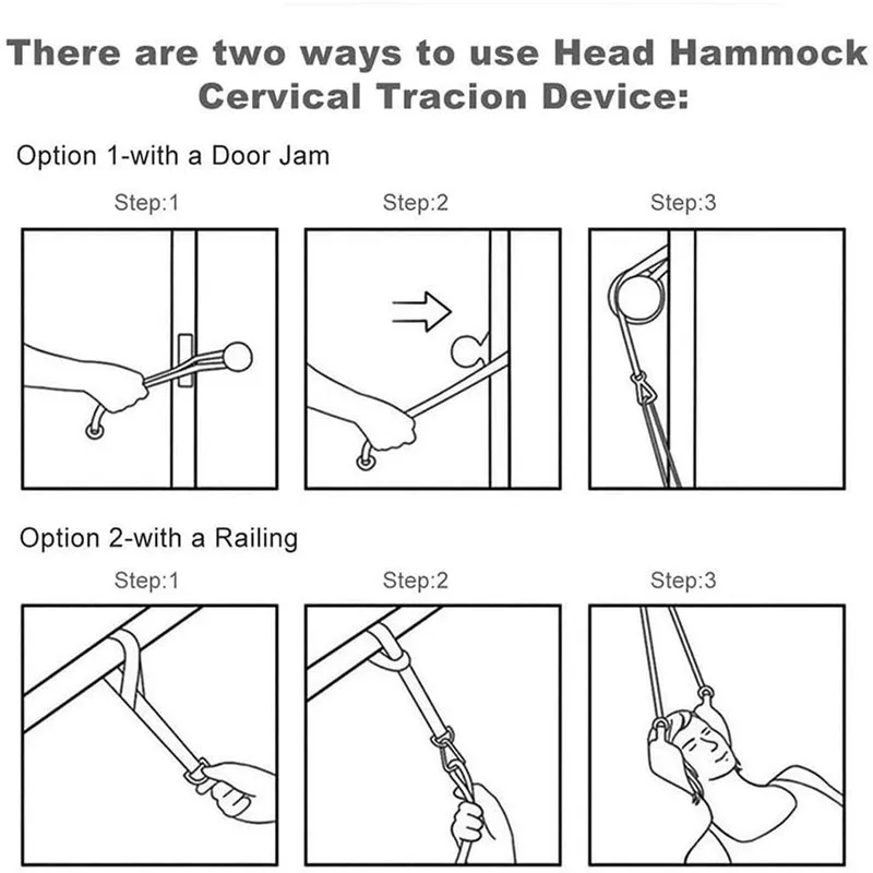 Portable Hammock for Neck Decompression Cervical Traction Device Head Hammock for Neck Shoulder Pain Relief and Physical Ther