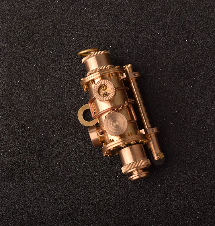 Pure Copper DIY Handmade Steampunk Kerosene Lighter Submarine styling Retro Vintage Collection Lighter Y