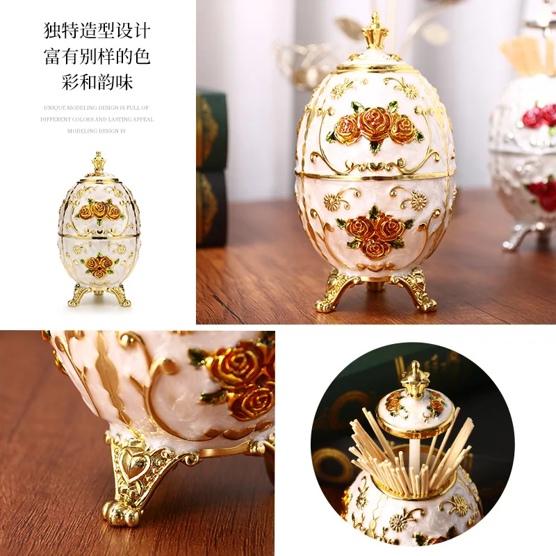 European style crown toothpick holder hotel restaurant toothpick box automatically pops up creative castle toothpick holder2021