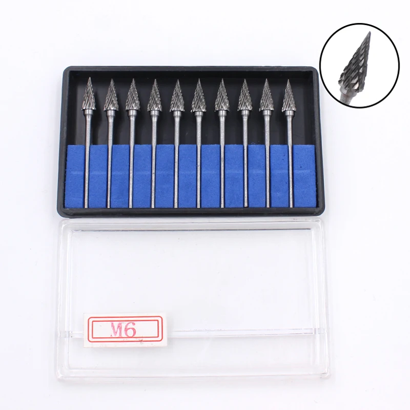 10Pcs/pack Dental Burs Drills Nitrate Tungsten Steel Material 2.35mm & Dental Lab Titanium Nitrate Carbide Burs Dentista Tools