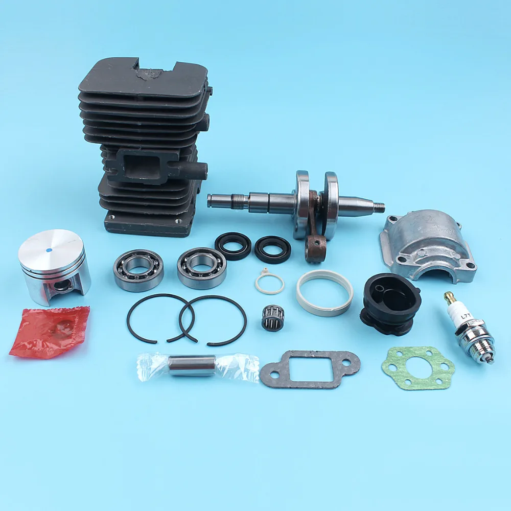 Imagem -02 - Pistão do Cilindro Virabrequim Motor Pan Kit para Stihl Ms170 Ms180 017 018 ms 180 170 Motosserra 38 mm Nikasil Chapeado Coletor de Admissão