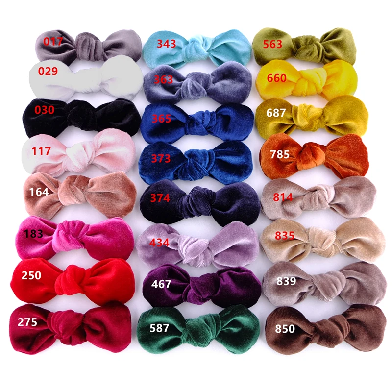 Rounder Velvet Hair Bows Clips for Baby Girls Hair Accessories Round bow Barrettes Hairgrips Headwear