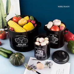Fresh Garlic Onion Potato Storage Box Set Ventilated Kitchen Food Containers with 2 Handles Fruit & Vegetable Keepers Organizers