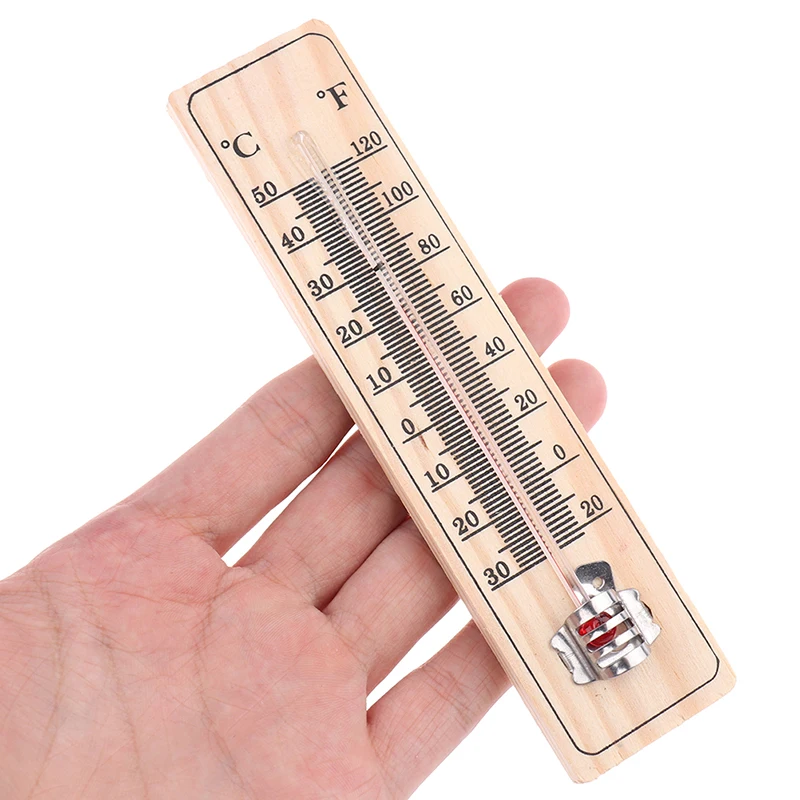 1Pc Wood Thermometers Practical Garden Office Garage Indoor Temperature Logger Wall-mounted Direct Reading Typ