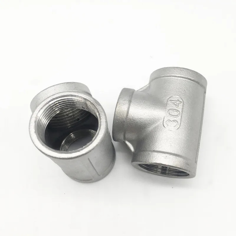 2 stuks 1/2 "Tee 3 way Vrouw Rvs 304 Geneste Pijp BSP