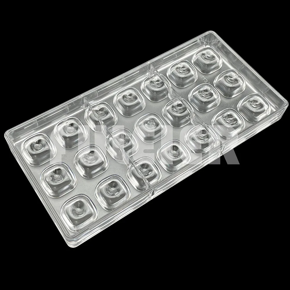 3D Square Polycarbonate Chocolate Mould Baking BonBon Candy Mold For Chocolate Pastry Tools Tray Moulds