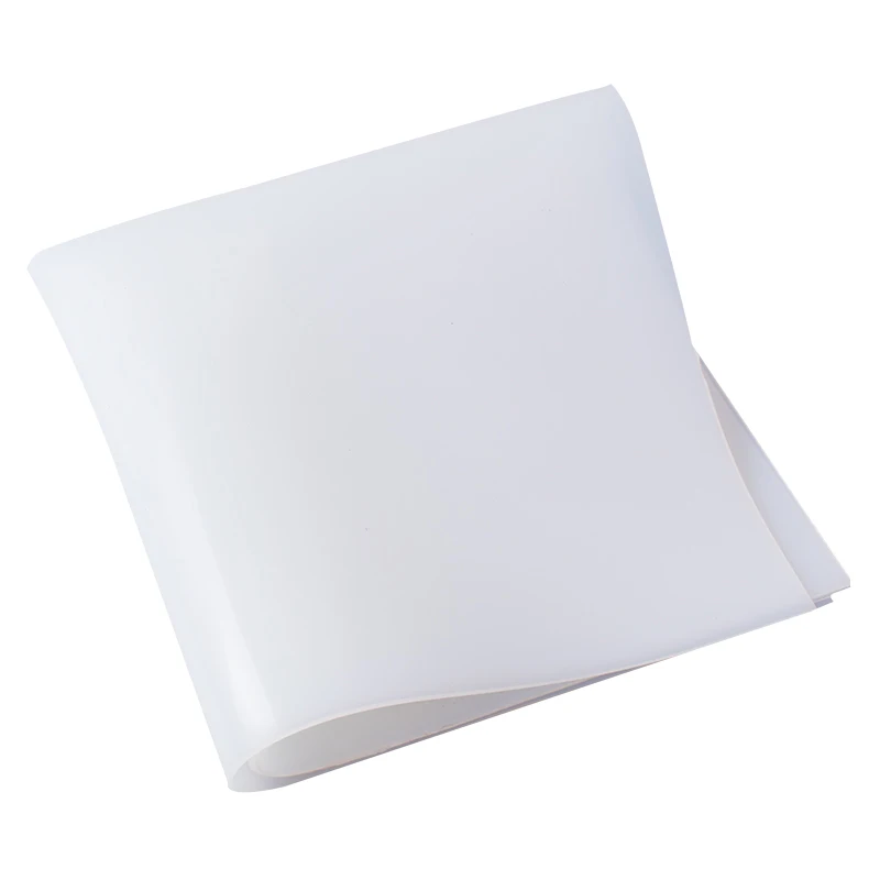 1.5mm/2mm/3mm/4mm/5mm/6mm/8mm High Quality Milky White Silicone Rubber Sheet For heat Resist Cushion Size 500x500mm