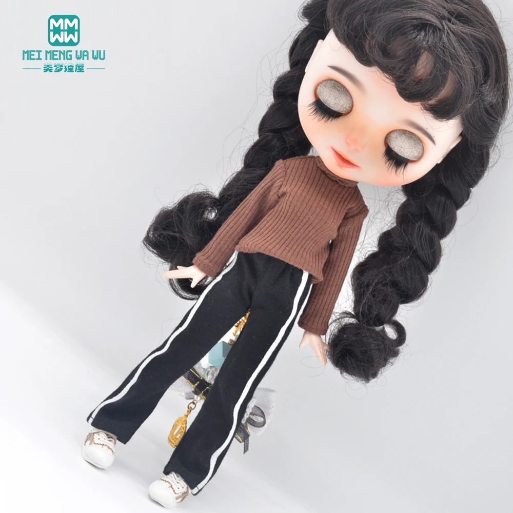 Clothes for doll fits Blyth Azone OB22 OB24 doll Fashion turtleneck sweater, sweatpants, leggings