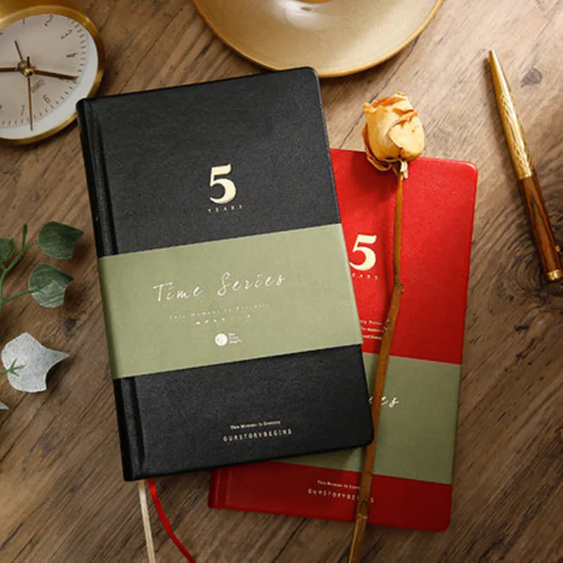 Creative Simple Time Series 3/5ปี Handbook Diary One คำถาม One Day หนา365วันตาราง Plan ปฏิทิน Book