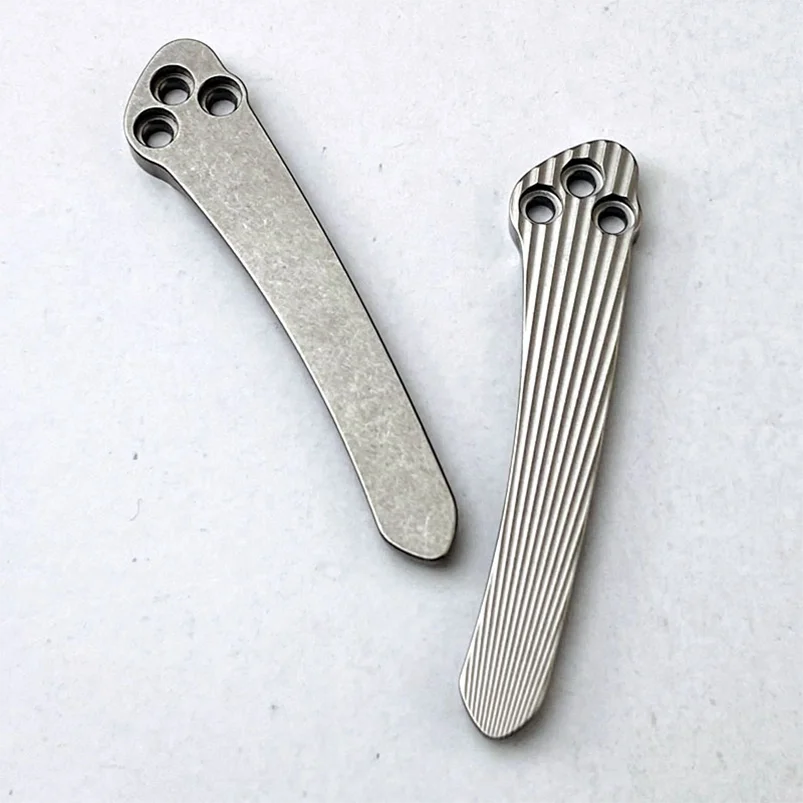 1Set Titanium Deep Carry Pocket Clip Waist Back Clamp for Spyderco C81 Paramilitary 2 Para 3 Delica Endura C223 with 3pcs Screws