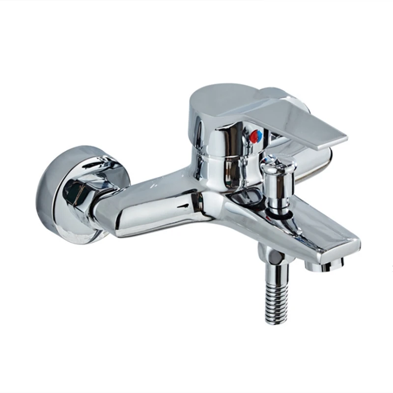 

Смесители для душа и ванны, латунный хромированный тройной кран для горячей и холодной воды, настенный аксессуар для дома