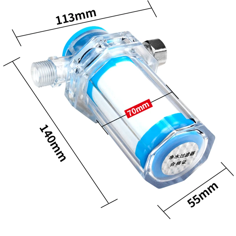 Pre-Filter เปิดใช้งานคาร์บอนกรองครัวเรือนขนาดเล็ก PP ผ้าฝ้ายกรองฝักบัวเครื่องทำน้ำอุ่นเครื่องซักผ้าก๊อกน้ำห้องครัว