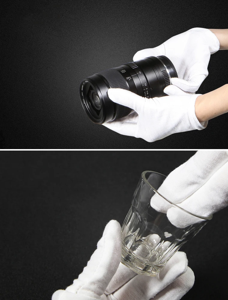 قفازات قطنية احترافية للتصوير الفوتوغرافي لاستوديو الصور دعائم مجوهرات زجاجية معدنية مضادة للغبار ومضادة للبصمة