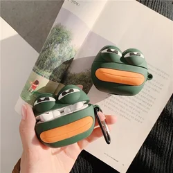 Capa de silicone à prova de choque para Airpods Pro, 3D Frog Cover, Fone de ouvido Bluetooth sem fio, Airpods Pro, Ins Fashion