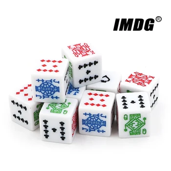 10 sztuk/opakowanie kostek rzeźbiarskich 16 mm kwadratowy narożnik biały # 16 wysokiej jakości kości do pokera butikowego