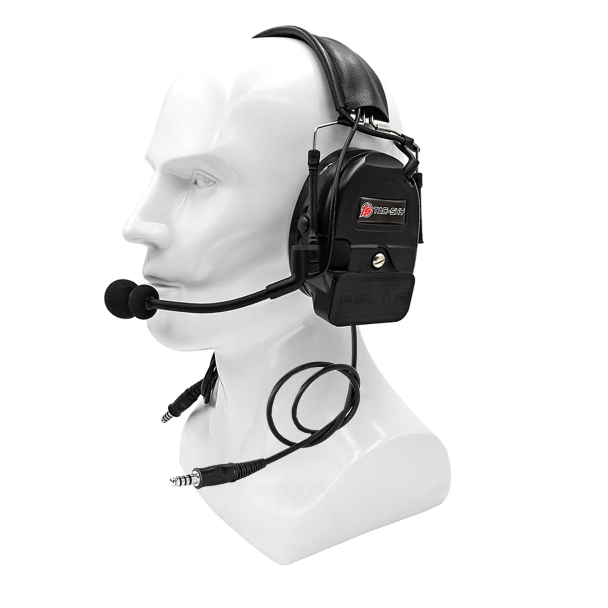 TAC-SKY COMTA I Silicone Noise Cancelling Headphones Tactical Dual Communication Hunting Equipment Protective Earmuffs BK