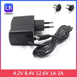 AC 100-240V DC 4.2V 8.4V 12.6V V 1A 2A for 18650 Lion Lithium Battery Charger Power Adapter 4.2 8.4 12.6 V Volt 1000MA