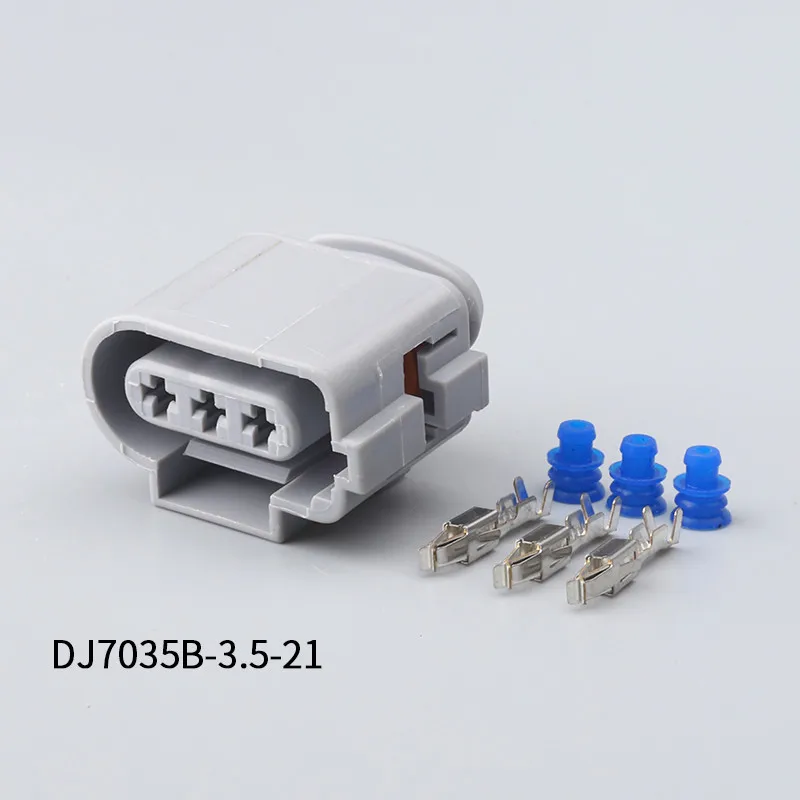 100 Sets 3 Pin 1J09737236 1J0973723G 3.5mm Auto Fog Lamp Light Socket Crankshaft Sensor Connector DJ7035B-3.5-21