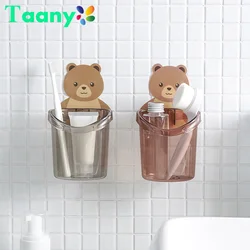 Home Bathroom Accessories Set Toothbrush Holder Toothpaste Storage Rack Wall Mount Toothbrush Cup Rack Toothbrush Stand Child