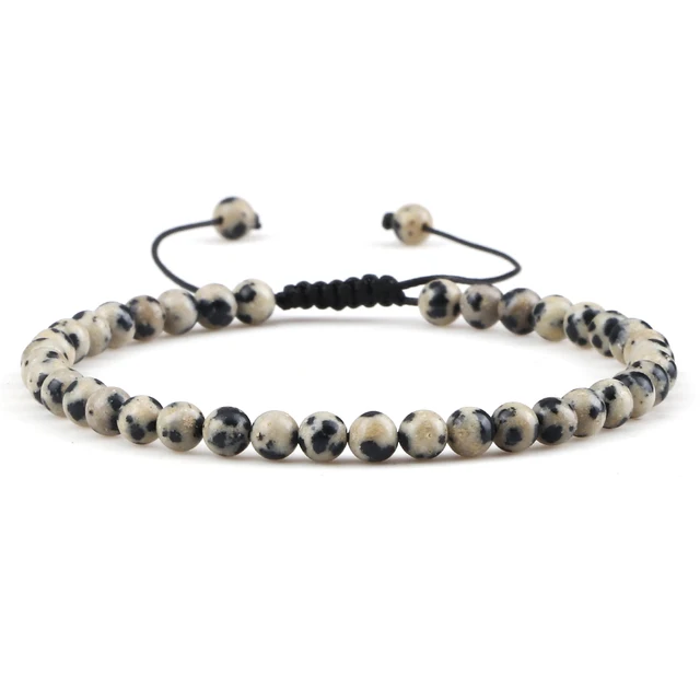 Adjustable 4mm Chakra Beads Bracelet Mini Natural Stone Agats Lava Tiger Eye Beaded Bracelets & Bangles Women Men Gift Jewelry