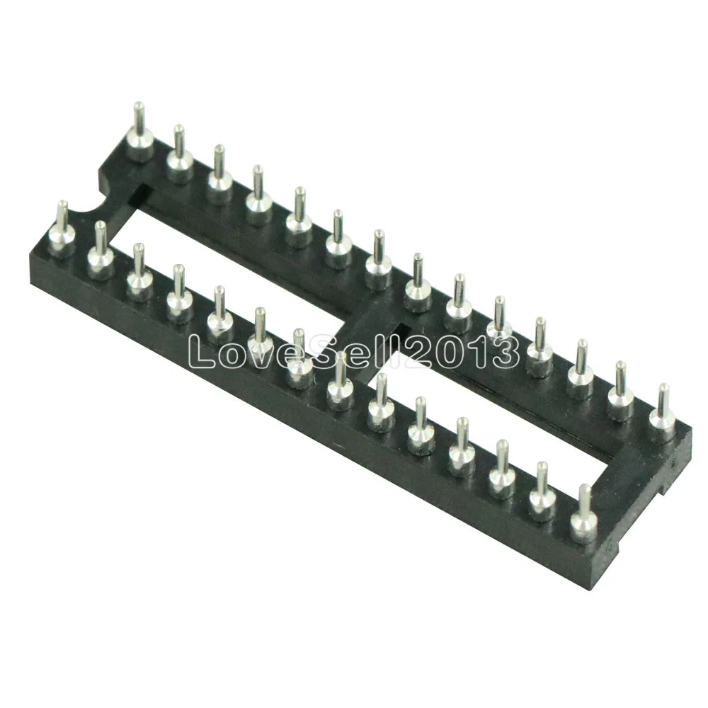 5PCS 28 Pin DIP SIP Round IC Sockets Adaptor Solder Type Narrow