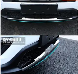 Red/Silver For Jeep Compass 2017 2018 2019 ABS Car Front Bumper Plate Cover Decorations Accessories Protector Cover