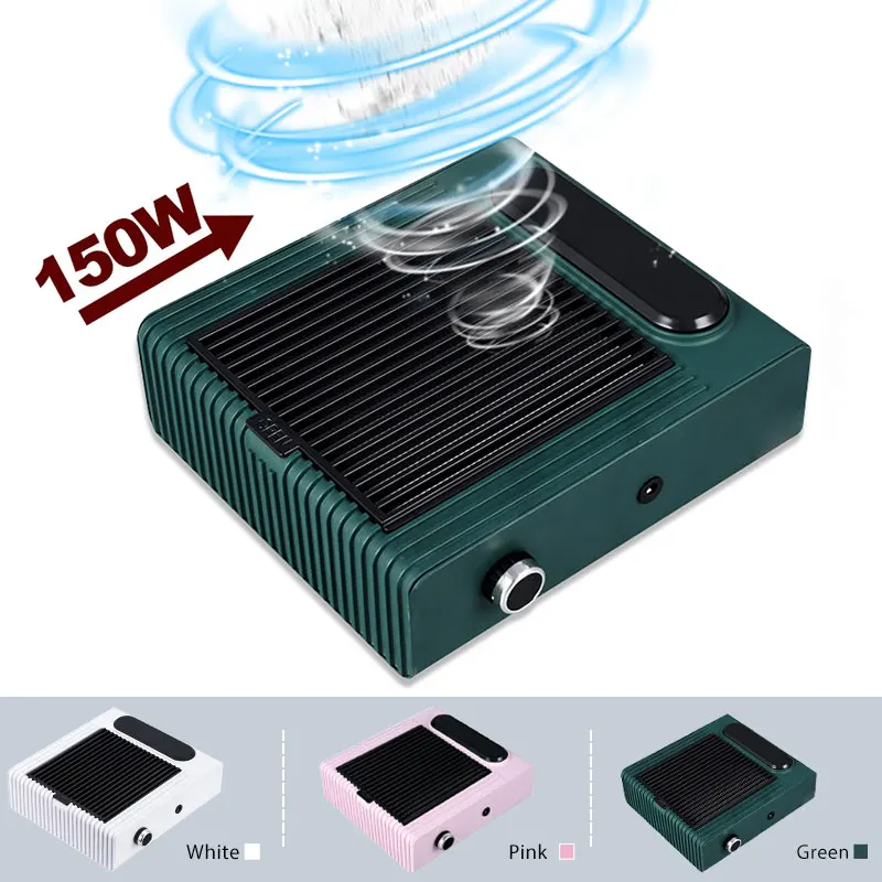 

150w Nails Vacuum Cleaner for Manicure Nail Polish Gel Remover Dust Absorber Filter Professional Material Nail Duster Collector