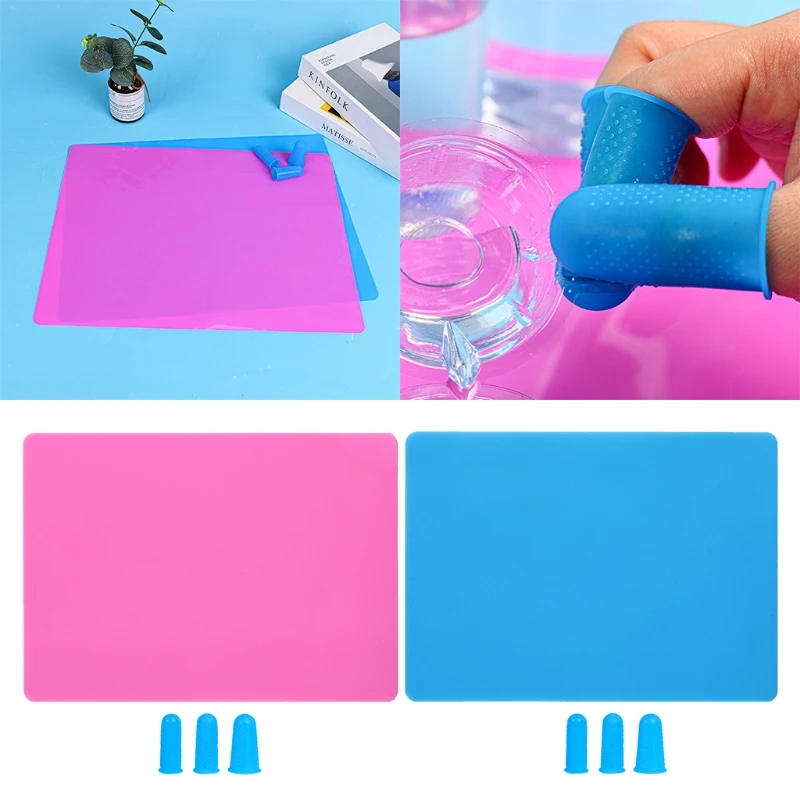 Silicone Mat Pad Non-slip Breathable Finger Cots Sleeves Handmade  Epoxy Resin Mold DIY Craft Jewelry Making Tool Accessories